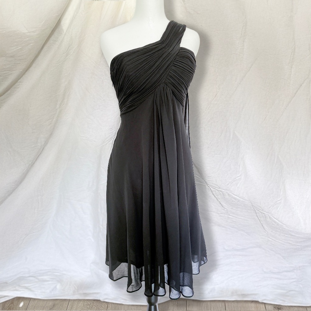 Little Black One-Shoulder Cocktail Dress